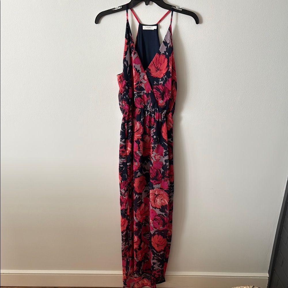 Lush Navy, Red, Pink floral Strappy Dress